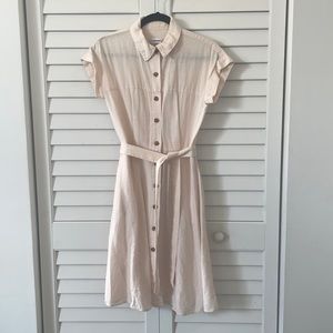 Calvin Klein - soft pink linen summer dress (6)